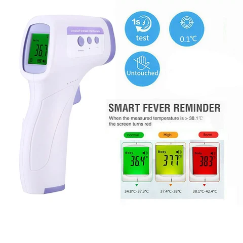 Цифровой инфракрасный ЛОБНЫЙ термометр, Электронный бесконтактный медицинский прибор для измерения температуры тела, для дома и улицы, для детей и взрослых
