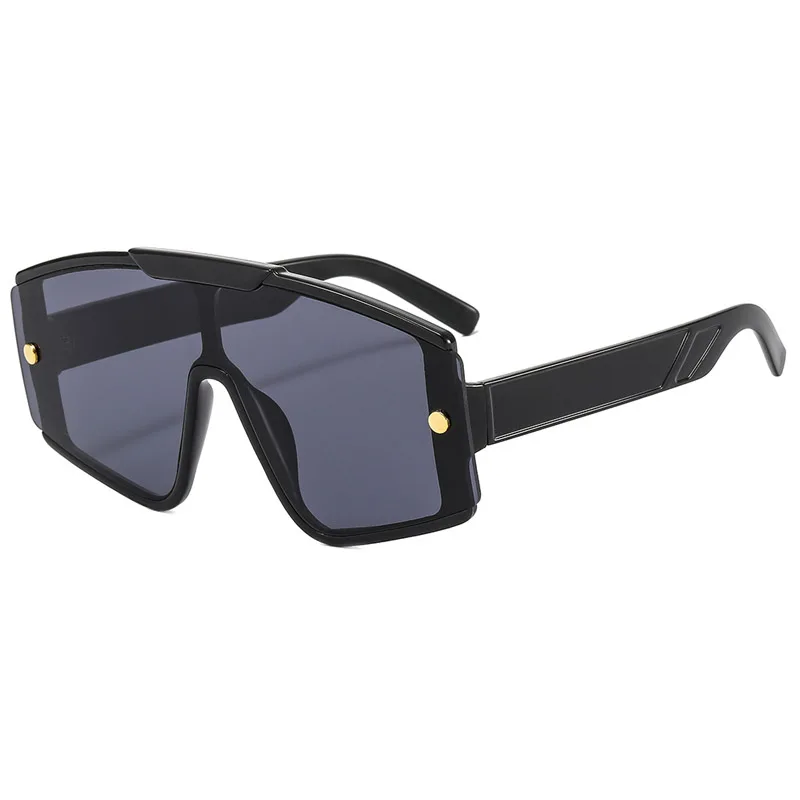 

Personality Letters Vintage Sunglasses Fashion Big Frame Conjoined Pieces Sunglasses Men and Women Versatile Street Glasses