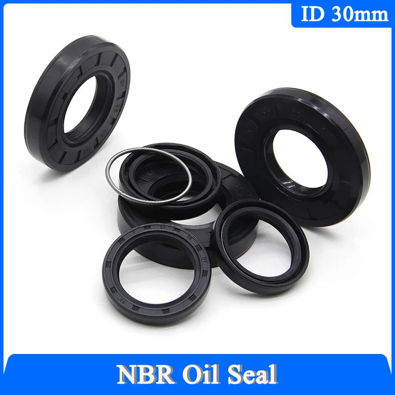 NBR Oil Seals ID30mm TC-30*36/40/45/46/50/52/55/58/60/62/65/72/75/80/85*5/7/8/9/10/12mm Nitrile Rubber Shaft Double Lip Gasket