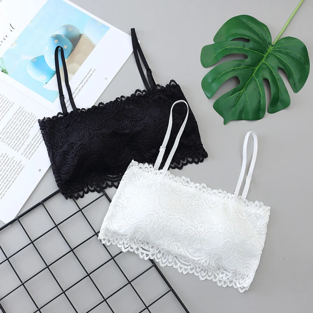 

Strapless Bra Lace Wrap Chest Bras For Women Breathing Anti-Glare Bralette Woman Breasted Sports Shockproof Girl's Underwear