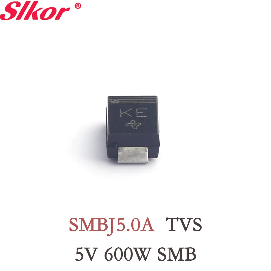 

10PCS SMBJ5.0A Unidirectional TVS 5V 600W SMB SMD Diode Transient Voltage Suppressor Kit