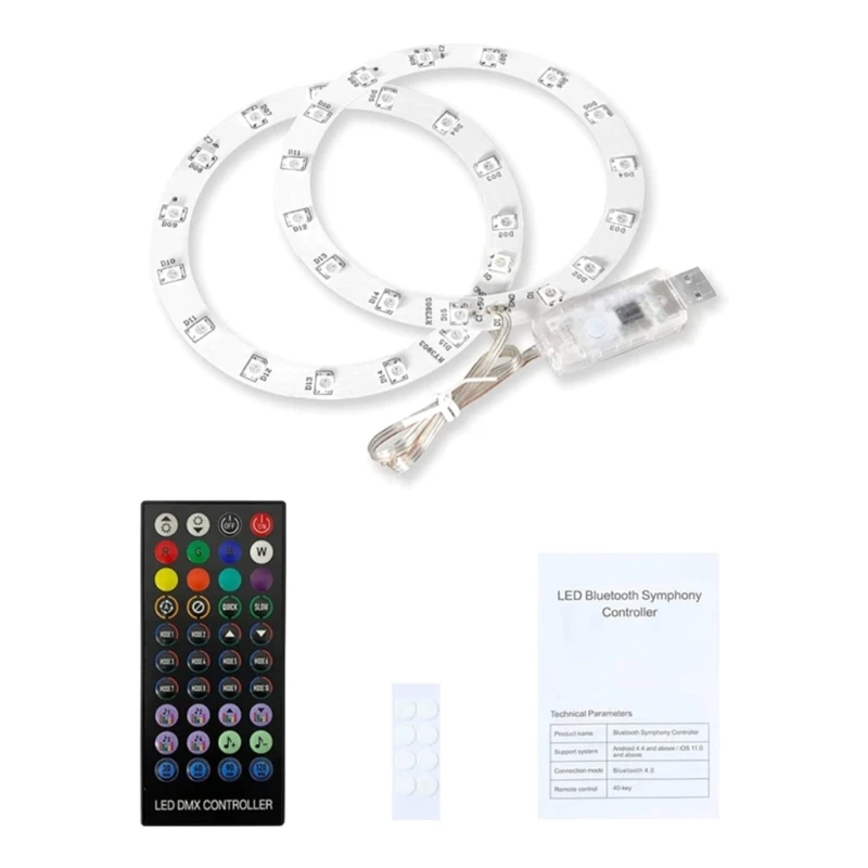 

DIY Decoration Flexible LED Light Strip Sticker 8 Colors RGB Strip for Console Dropship