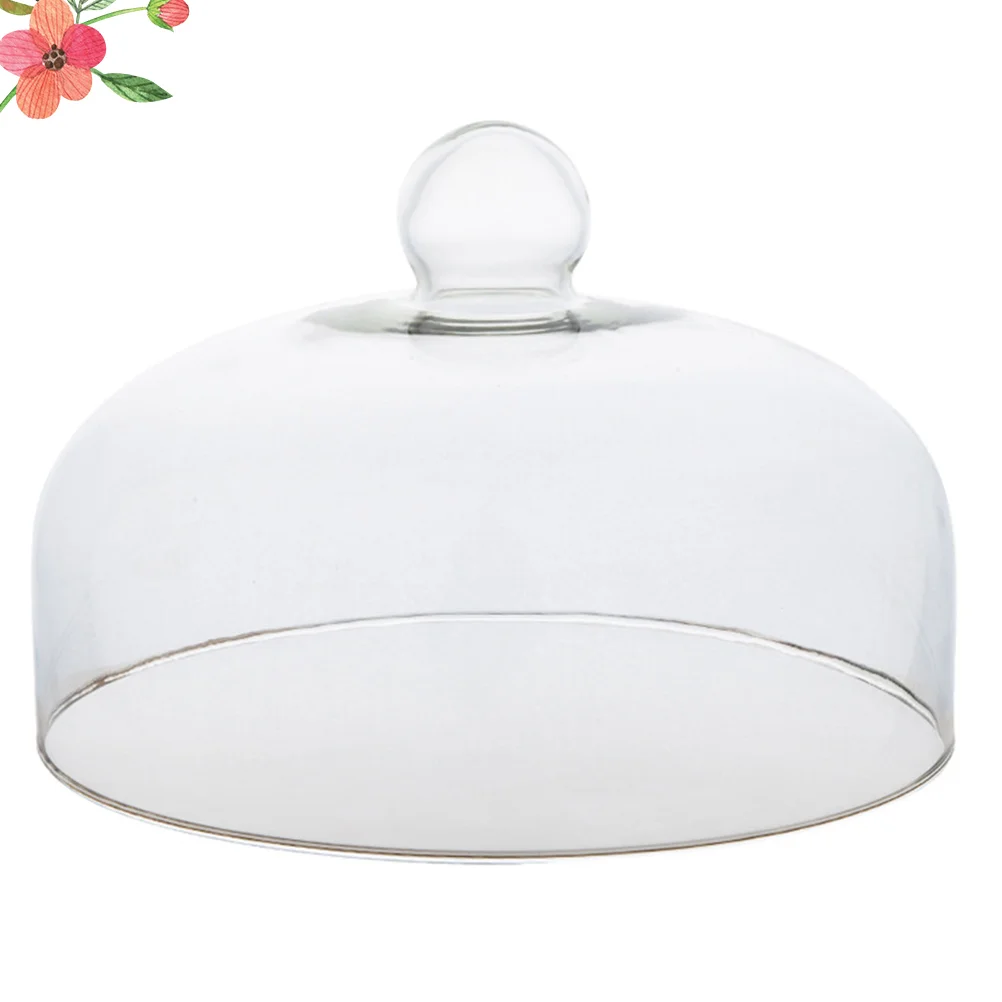 

Dome Glass Cake Cover Cloche Lid Serving Display Plate Food Pastry Cheese Tall