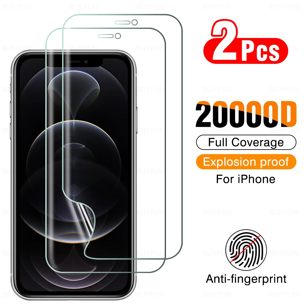 

2 шт., гидрогелевые пленки для iPhone 12 mini 12 Pro 11 Pro Max 6 6S Plus SE 2020 X XR XS Max