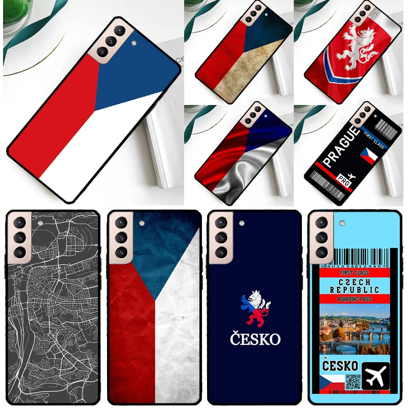 Чехол для телефона с флагом Чехии Samsung Galaxy S25 Ultra S9 S10 S20 FE S21 S22 S23 S24 Plus Cover