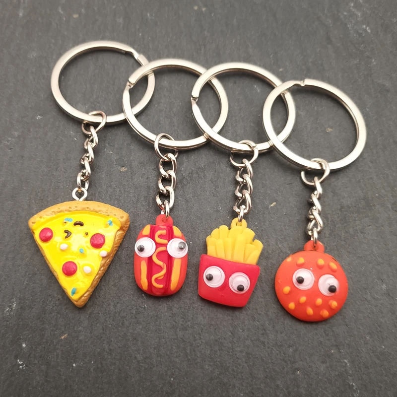 Креативная Корейская версия имитации пиццы картошки фри гамбургеров аксессуары