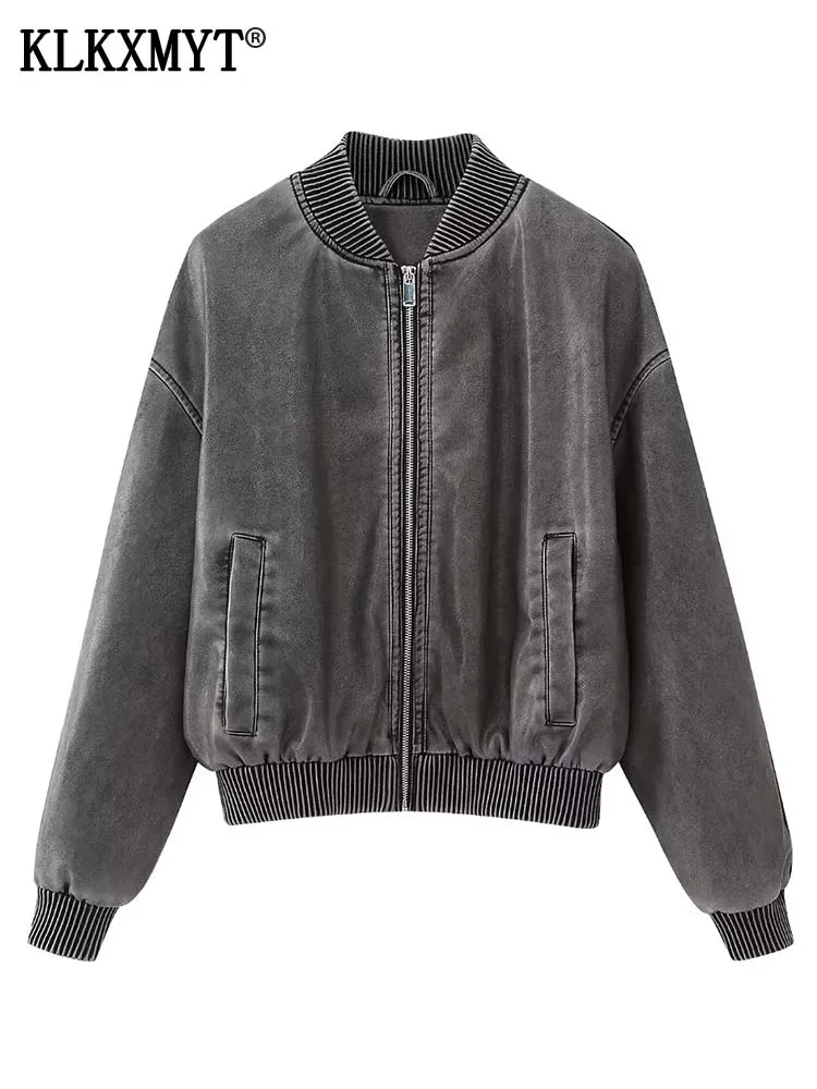 

Куртка-бомбер женская с длинным рукавом, на весну