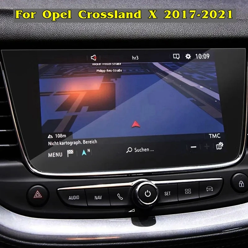 

7 8 Inch For Opel Crossland X 2017-2021 Car Interior GPS Navigation Screen Tempered Glass Protective Film Anti-scratch Interior