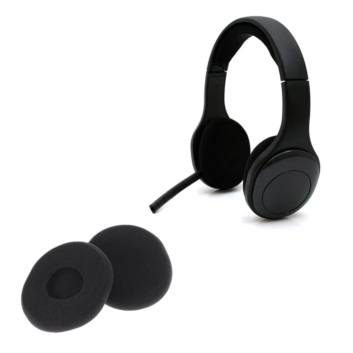 

A Pair of Replacement Earpads Ear Pads Ear Cushions for H800 Wireless Headphones Headset (Black)