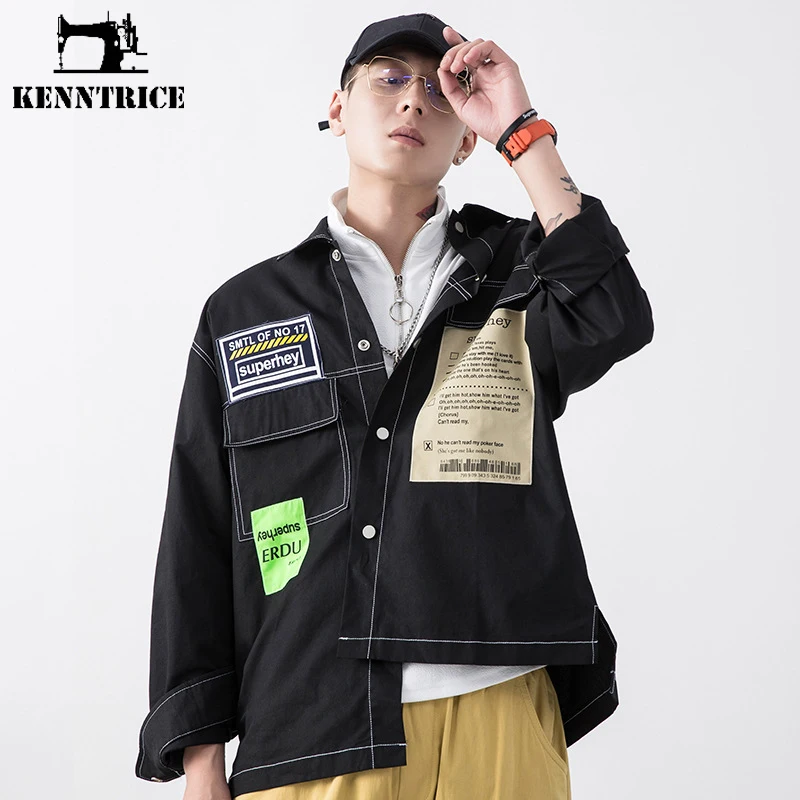 

Kenntrice 2022 Trend Jackets Stylish Casual College Outerwear Fashion Baggy Wide Clothing Youth Spring Autumn Pocket Streetwear