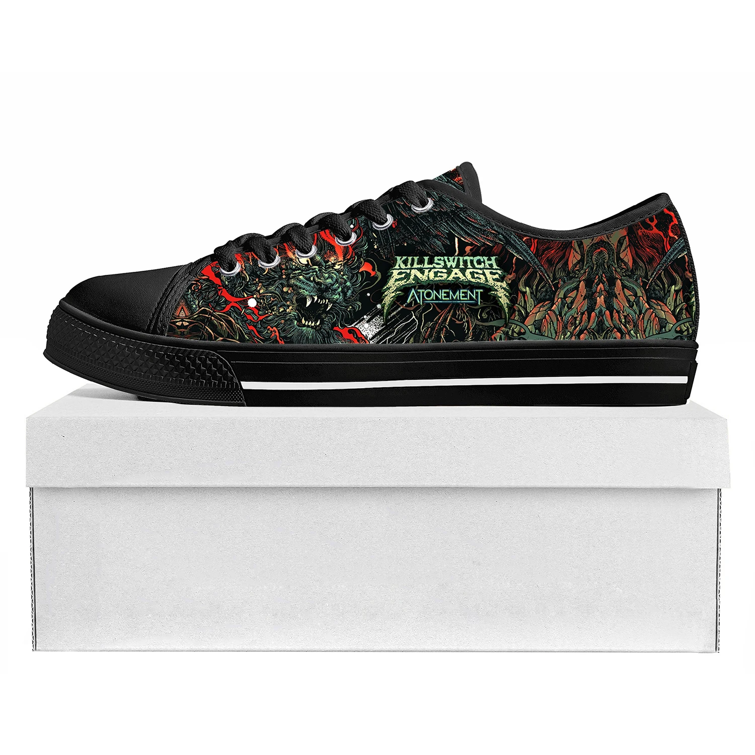 

Killswitch Engage Low Top Sneakers Womens Mens Teenager High Quality Sneaker Canvas Casual Custom Made Shoes Customize Shoe