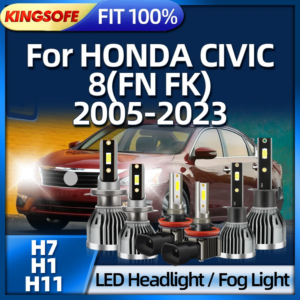 

Roadsun 40000LM H7 светодиодный H1 автомобильные лампы фары H11 Противотуманные фары 6000K для HONDA CIVIC 8FN FK 2005 2006 2007 2008 2009 2010 2011-2023