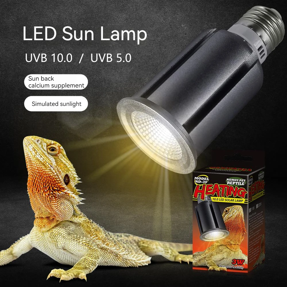 

UVA+UVB Reptile Lamp Full Specstrum 5.0/10.0 Tortoise Lizard Basking UV Light Bulbs Amphibians Lizards Temperature Controller