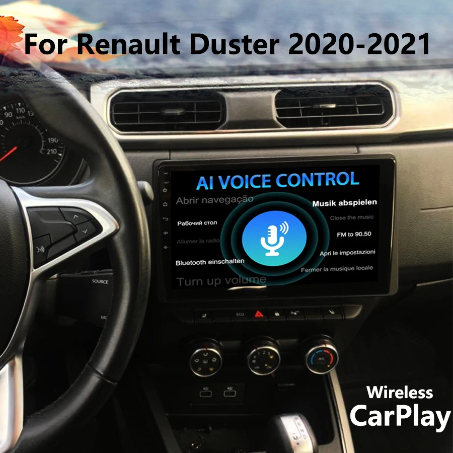 Автомагнитола на Android 13 с ии 8 ГБ + 128 Гб GPS для Renault Duster HM 2 II 2020-2021 Arkana 1 I 2019-2021