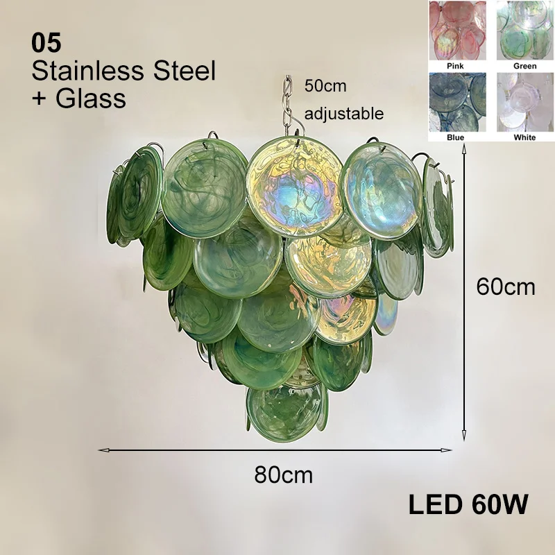 

Винтажная стеклянная люстра De Techo