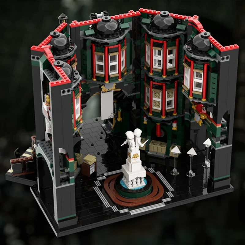 Moc креативный средневековый замок серии Министерство магии расширение школьная