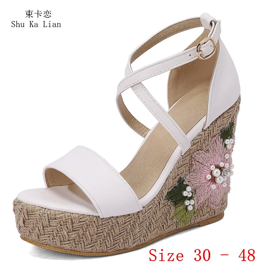 

Platform Sandals High Heels Women Shoes Wedges Gladiator Sandals Woman Sandals Small Plus Size 30 - 48