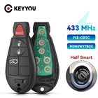 KEYYOU 3 + 1 Тревожная кнопка умный дистанционный ключ для автомобиля с ID46 чип для Chrysler M3N5WY783X IYZ-C01C 433 МГц для Chrysler Jeep Grand Cherokee
