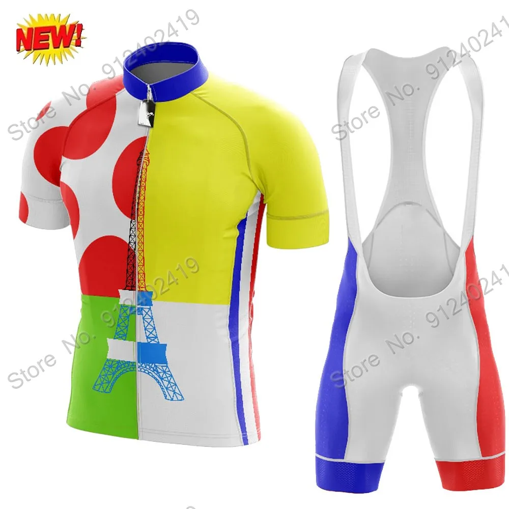 

2021 France Tour Sprinters Cycling Jersey Set Cycling Clothing Road Bike Shirt Suit Bicycle Bib Shorts MTB Ropa Ciclismo Maillot