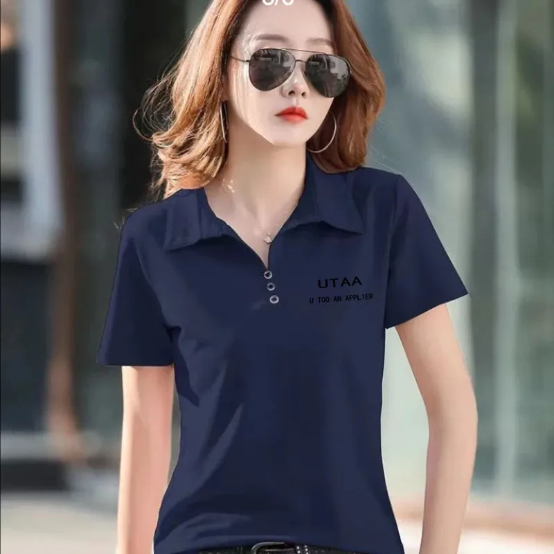 23 summer new breathable golf UTAA brand Polo shirt ladies casual short-sleeved summer ladies Polo shirt sports T-shirt.