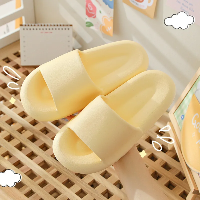 Fashion EVA Women's Slippers Summer Indoor Home Silent Anti Slip Bathroom Slippers Classics Thick Sole Bathing Couple Slippers