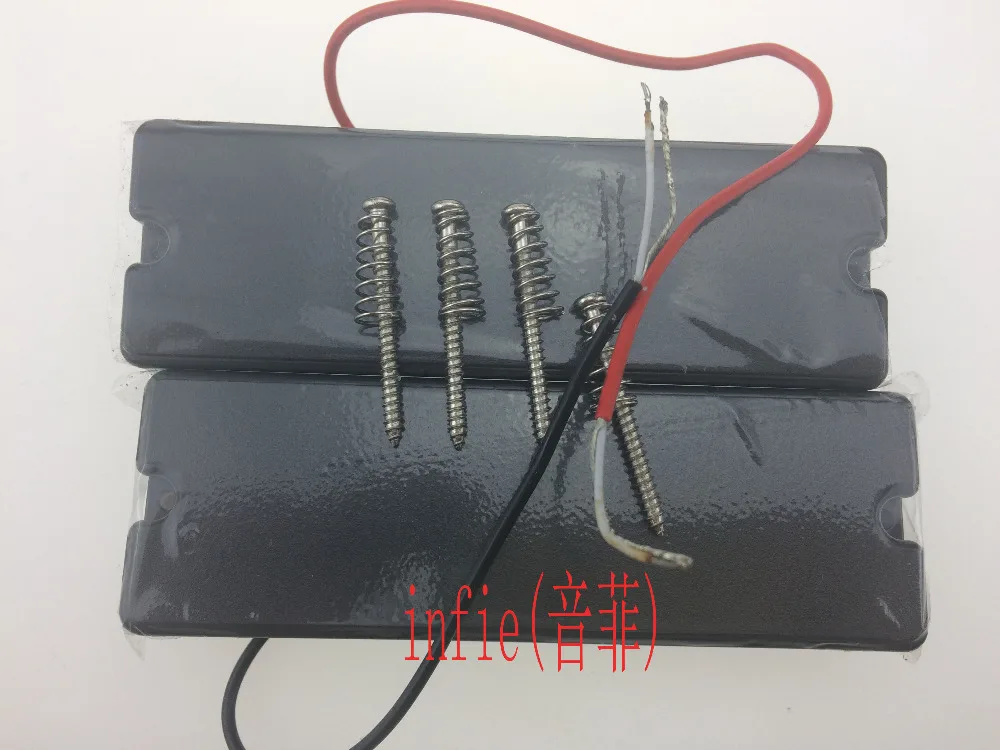

A Set of 2 Pcs Sealed Ceramic Magnet PB p Bass Pickup Humbucker Pickup Black for 4 String P Bass Guitar Parts Replacement