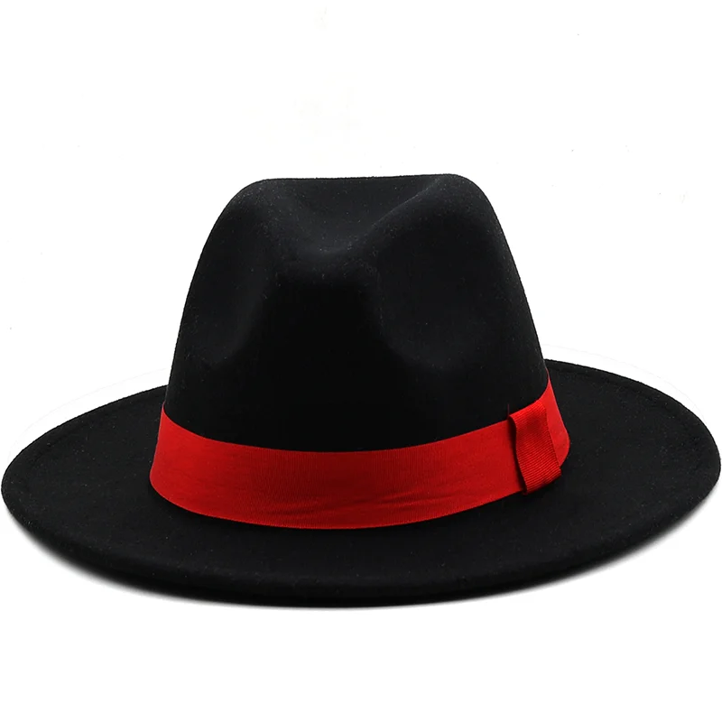 

Новая женская фетровая шляпа с широкими полями 7 см с лентами пчелы, осенне-зимняя шляпа для свадебной вечеринки, мужские головные уборы для ...