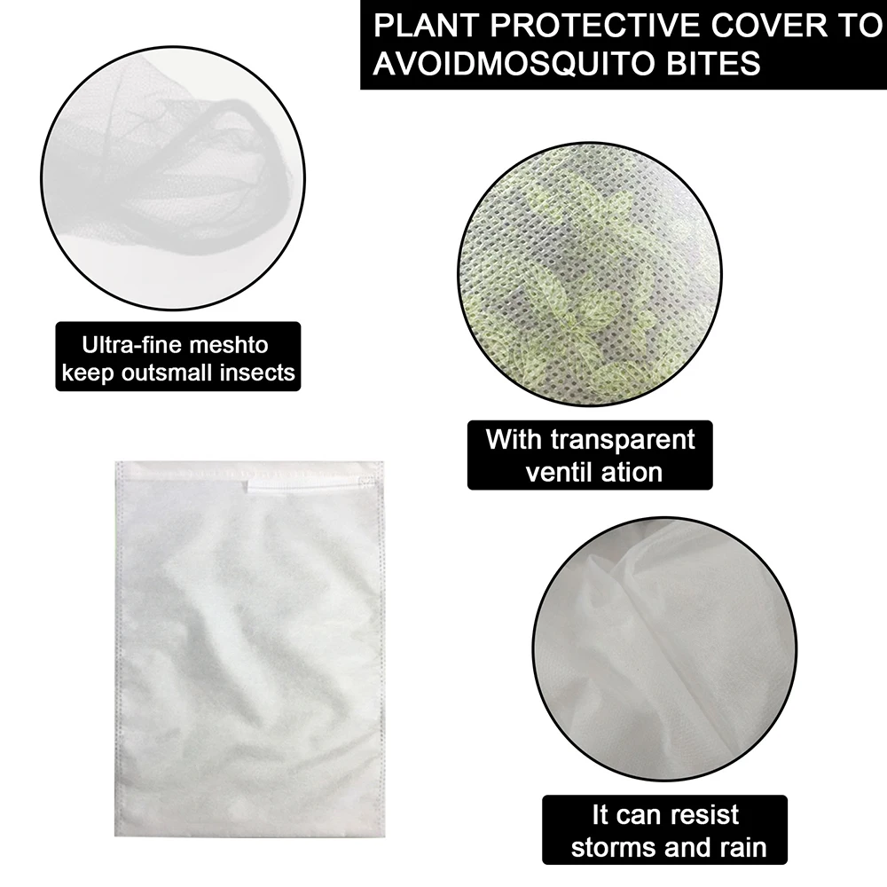 5 PCS Non-Woven Cloth Plant Covers Trees Shrub Vegetables Reusable Waterproof gass |