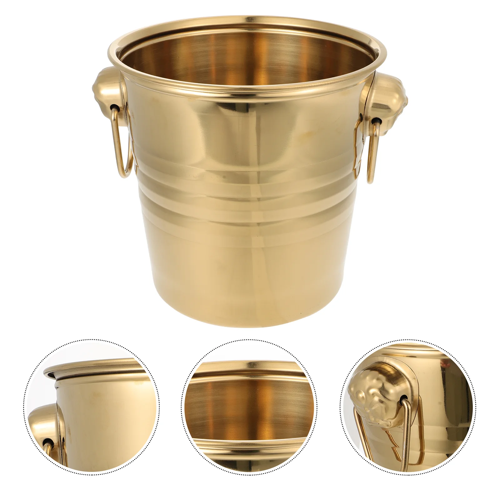 

Bucket Icechampagne Chiller Cooler Buckets Metal Beverage Party Tub Beer Insulated Bar Cocktail Stainless Small Steel Large