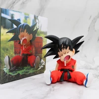 10cm anime dragon ball figure childhood son goku model toy gk sleeping scene doll decoration toys gift