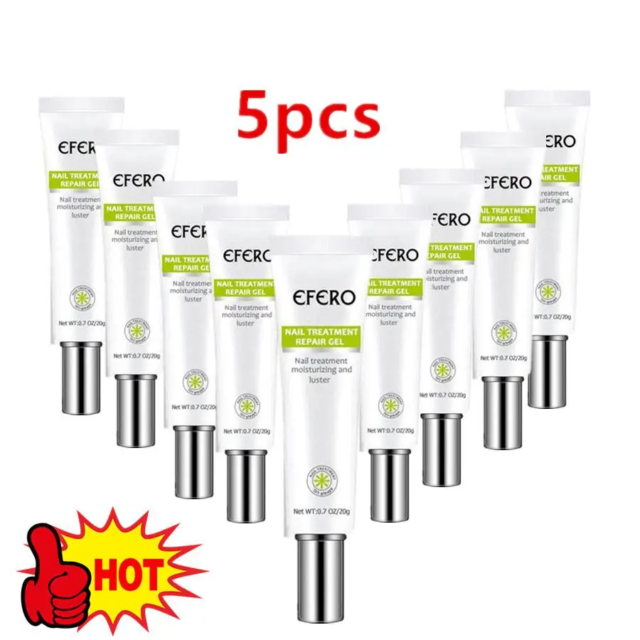 

5PCS EFERO Fungal Nail Serum Repair Essence Foot Nail Fungus Removal Gel Anti Infection Paronychia Onychomycosis Nail Treatment