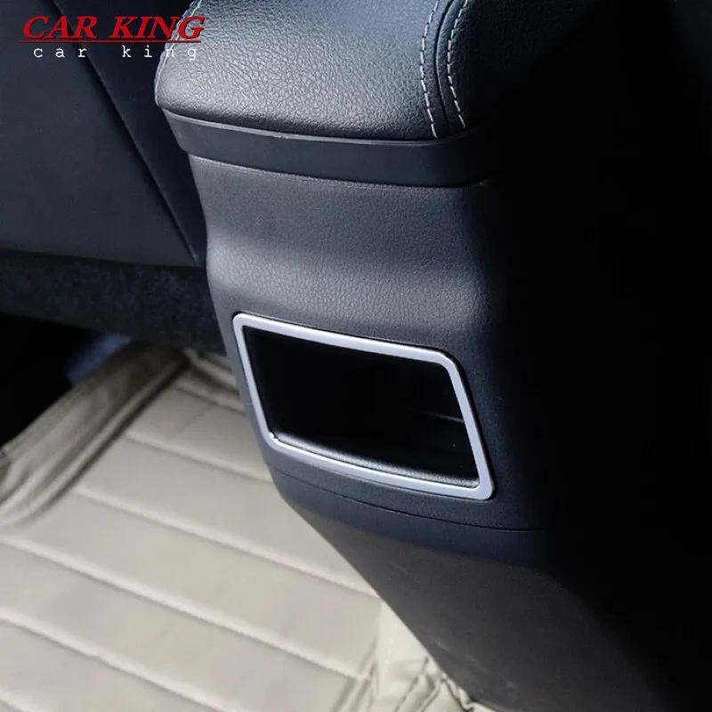 

For Toyota Corolla Altis E170 2013 2014 2015 2016 2017 Stainless Steel Car Rear Tail Seat Armrest Storage Box cover Trim sticker