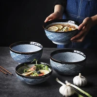 japanese ceramic rice bowl ramen bowl salad noodle soup bowl restaurant kitchen tableware home decoration