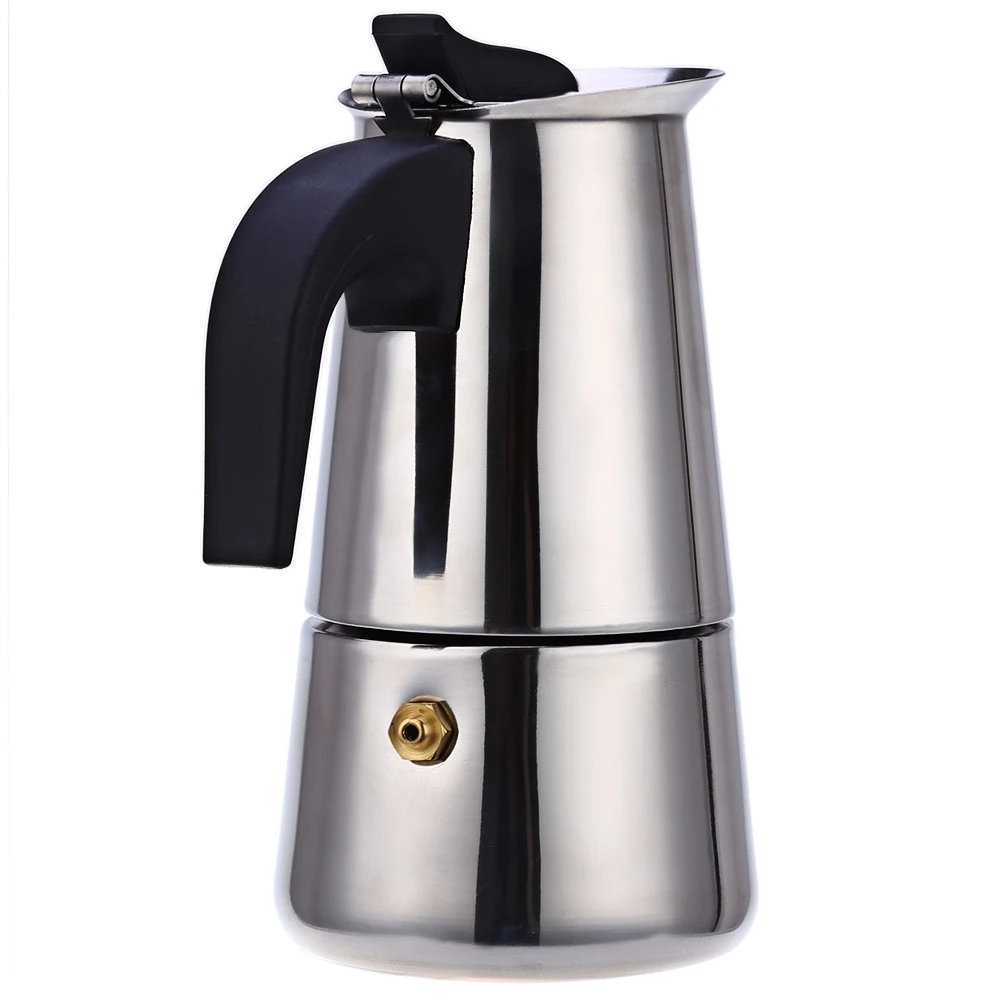 

Moka Pot Coffee Maker 2/4/6/9 Cups Cafe Maker Stainless Steel Mocha Espresso Latte Stovetop Filter Coffee Pots for Kitchen
