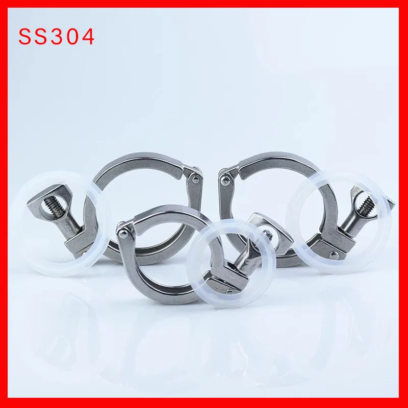 

1/2" 3/4" 1" 1.5" 2" 2.5" 3" 3.5" 4" Tri Clamp Ferrule SS304 Stainless Steel Tri Clover Sanitary Fitting for home Brewing