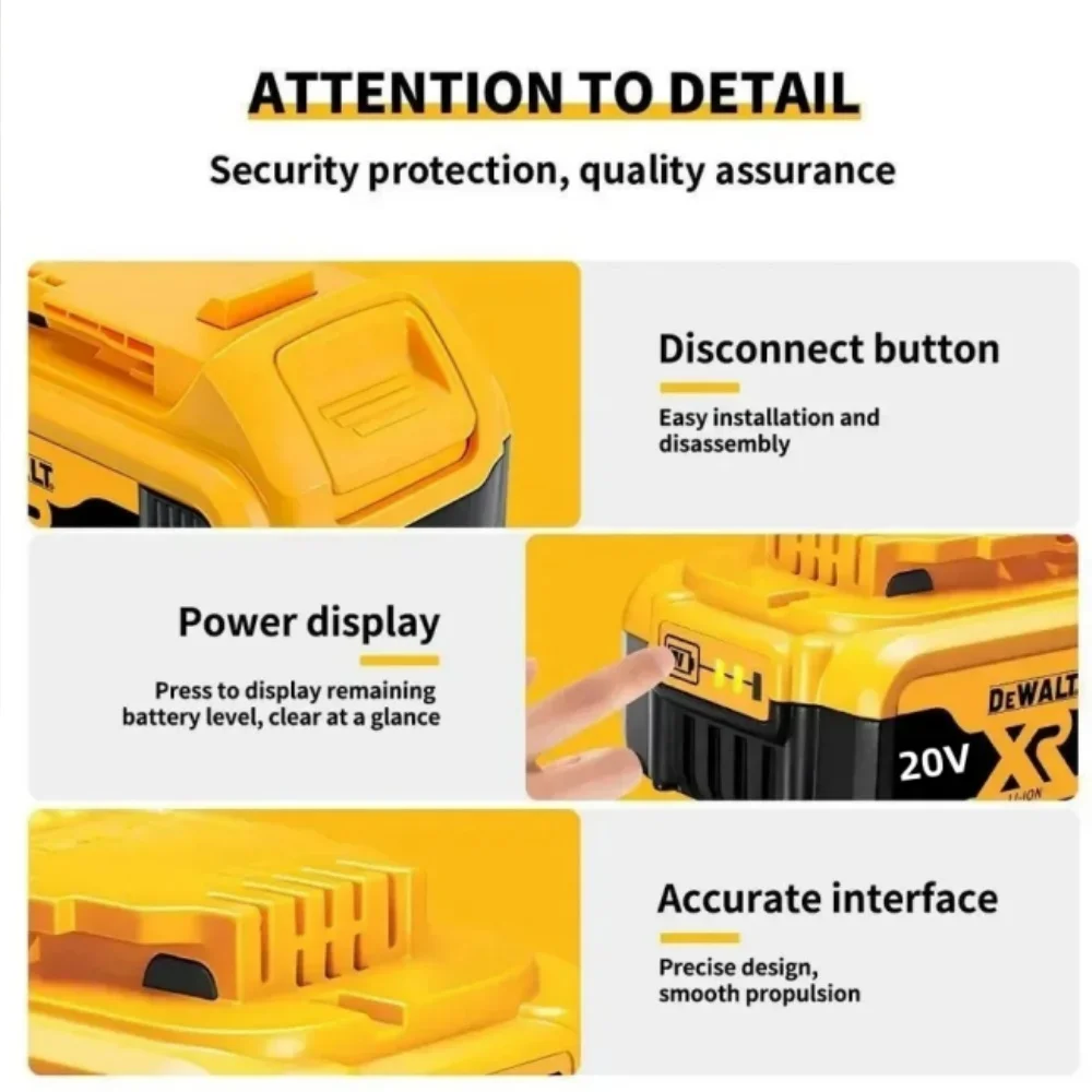 Фото Оригинальный аккумулятор DEWALT 20V 3AH, совместимый с DCF900, DCD887, DCF512, DCB115, DCB118, DCB200 для электроинструментов и оборудования №3