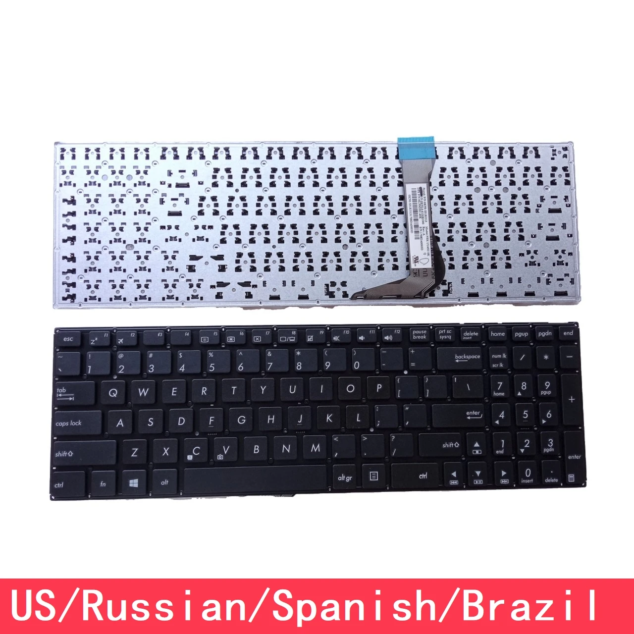 Для ASUS E502 E502M E502MA E502S E502SA E502N E502NA Замена клавиатуры ноутбука США Русский Испанский