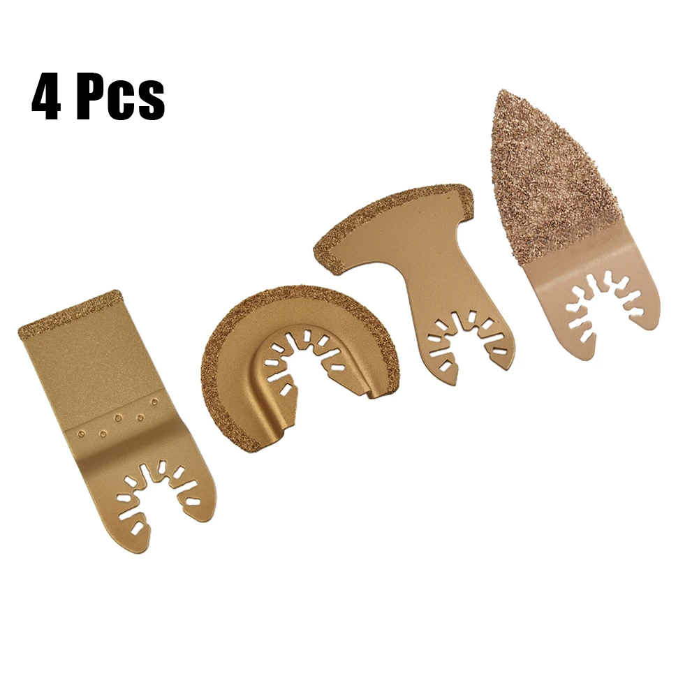 

4pcs Oscillating Saw Blades Quick-release HCS Oscillating Tool Multi-function Tool Carbide Saw Blades Renovator Trimmer Blades