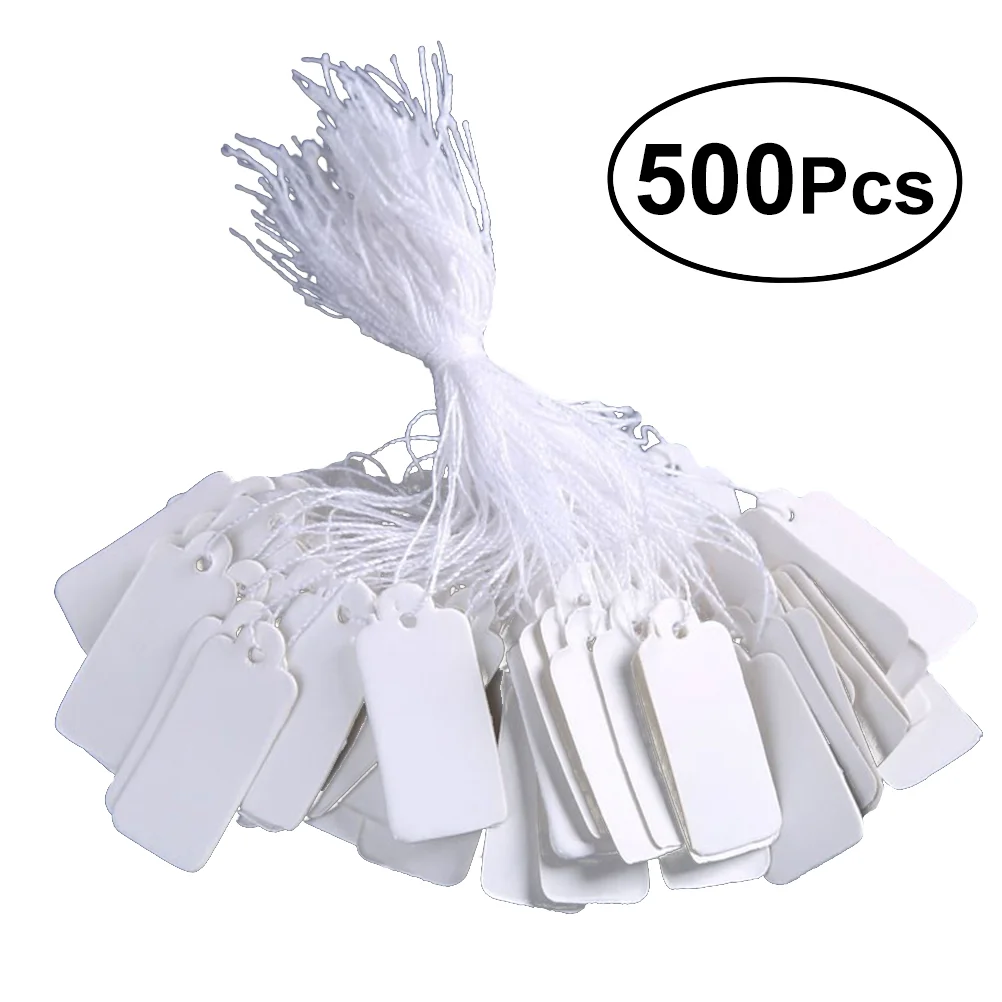 

500pcs Price Tags Stickers Sale Price Key Tags Marking Tags Hanging Tags Price Display Gift Tags With String