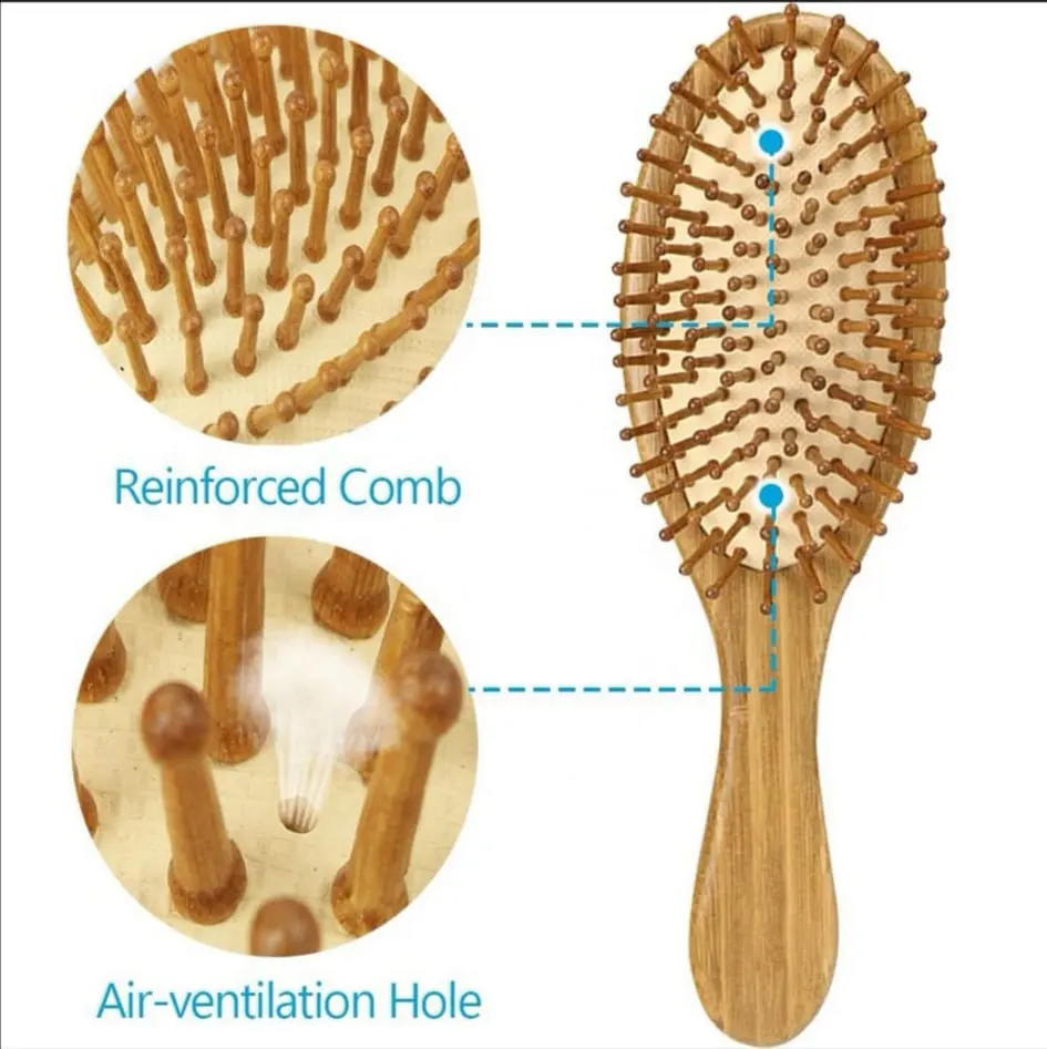 Персонализированная щетка для волос с выгравированным именем женщин деревянная