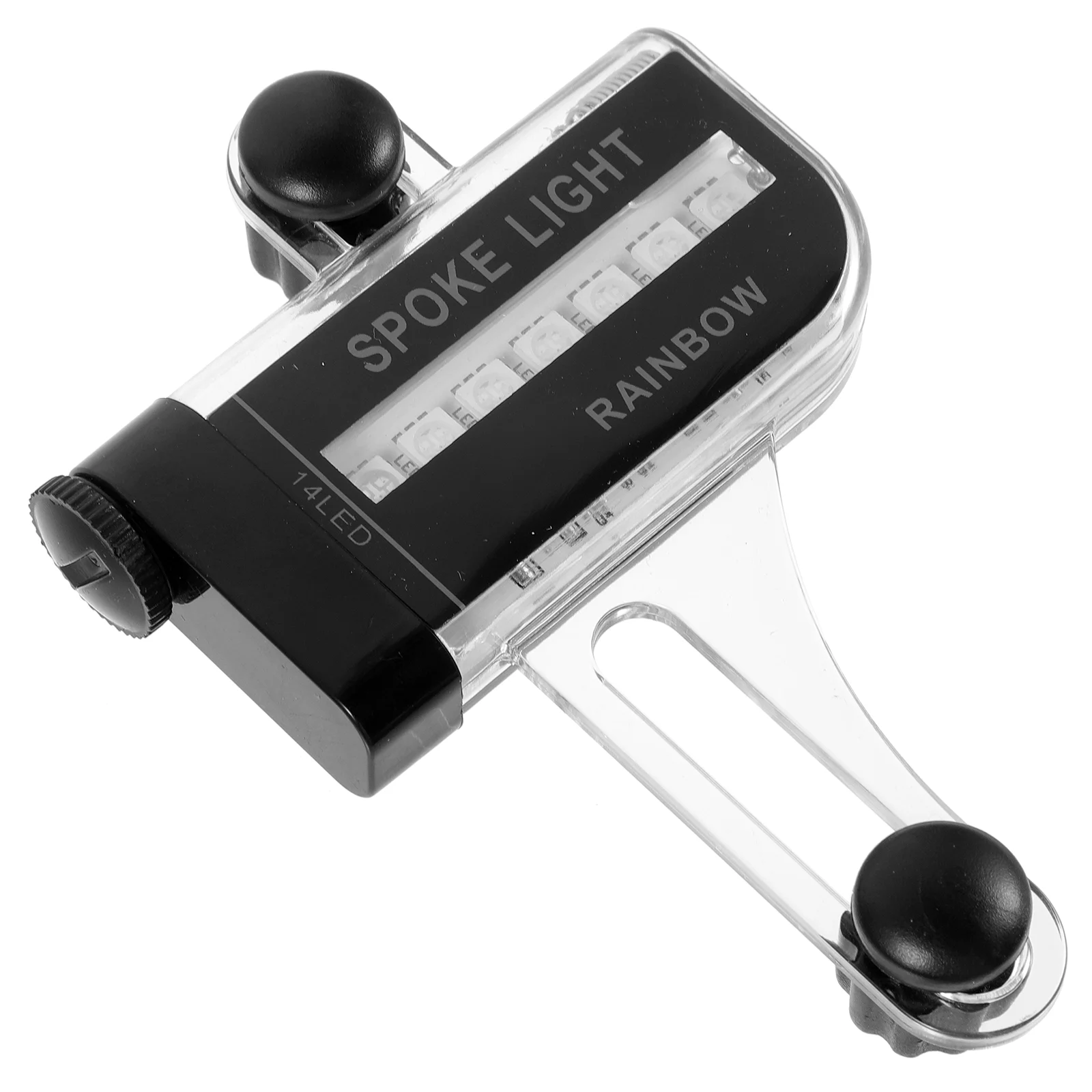 

Bike Wheel Light Spoke Light Waterproof 14 LEDs Colorful 30 Pattern Decorations (Black)