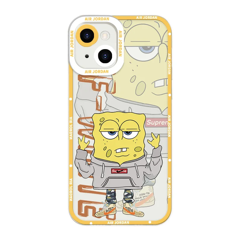SpongeBob- Patricks Star Phone Case For iPhone 14 13 12 11 Pro Max Mini XS X XR SE 6 6S 7 8 Plus SE 2020 Soft Silicone Cover