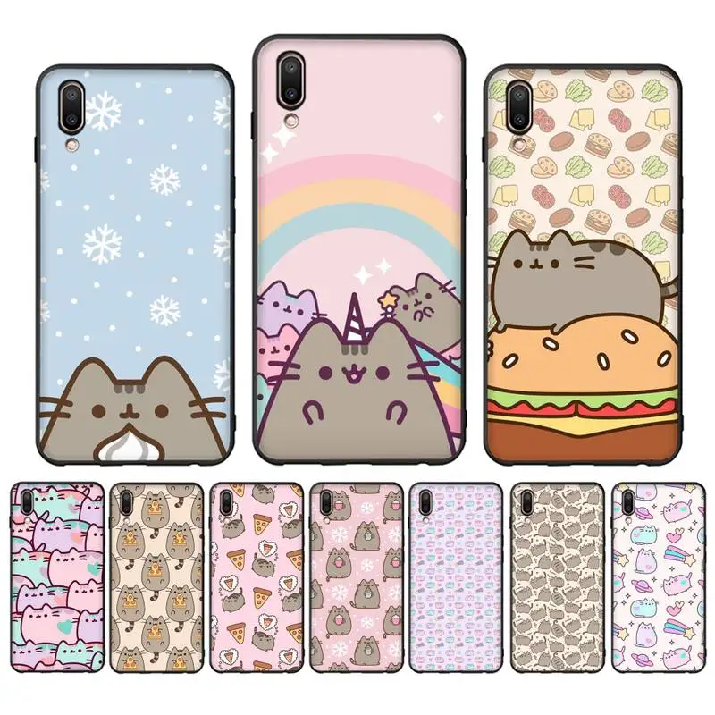 

Pusheen cat cute cartoon Phone Case for Vivo Y91C Y11 17 19 17 67 81 Oppo A9 2020 Realme c3