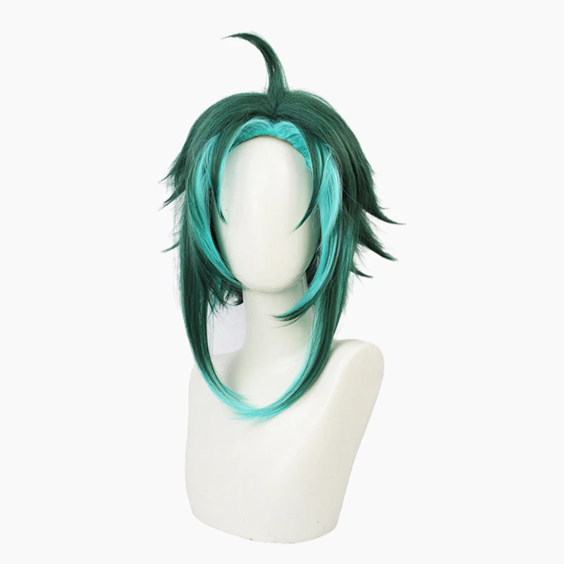 

Genshin Impact Xiao Wig Cosplay Wig Synthetic Hair Wigs Short Straight Heat Resistant Hair Anime Accessory Game Role Play Props