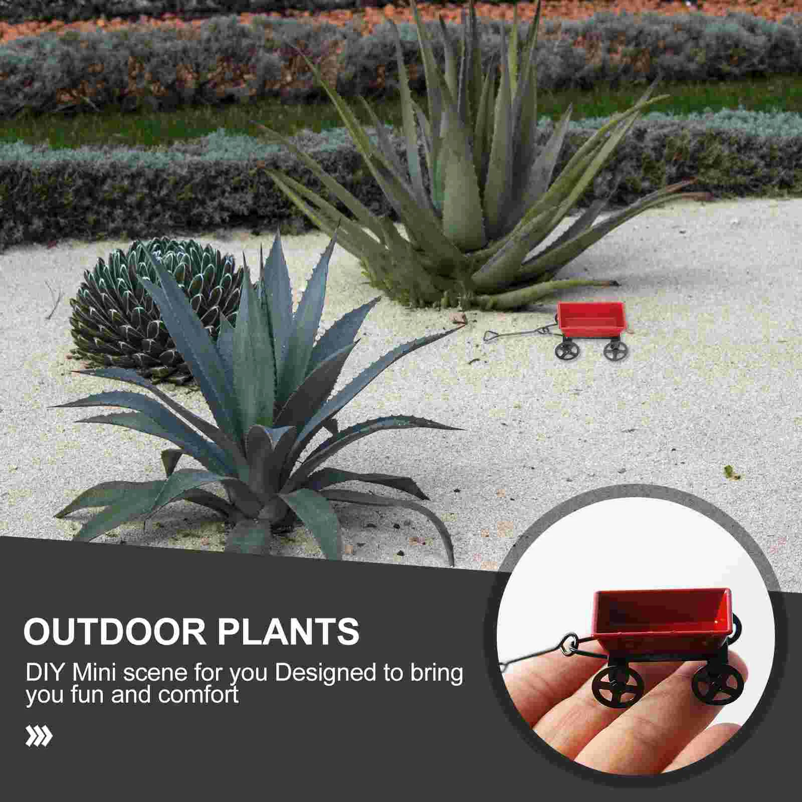 Мини-железный прицеп мебель тележка для сада украшение дома реквизит украшения