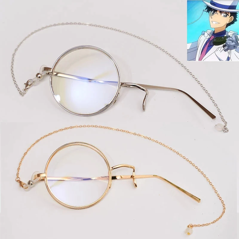 

Anime Detective Conan Kaitou Kiddo Cosplay Props Glasses Lolita Photography Prop Kid The Phantom Thief Glasses Eyewear