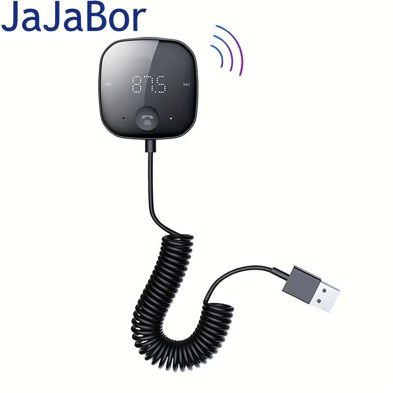 

Wireless FM Transmitter Car Kit: Enjoy Music & Handsfree Calls With JaBor AUX 3.5MM Audio Receiver TF Card MP3 Player