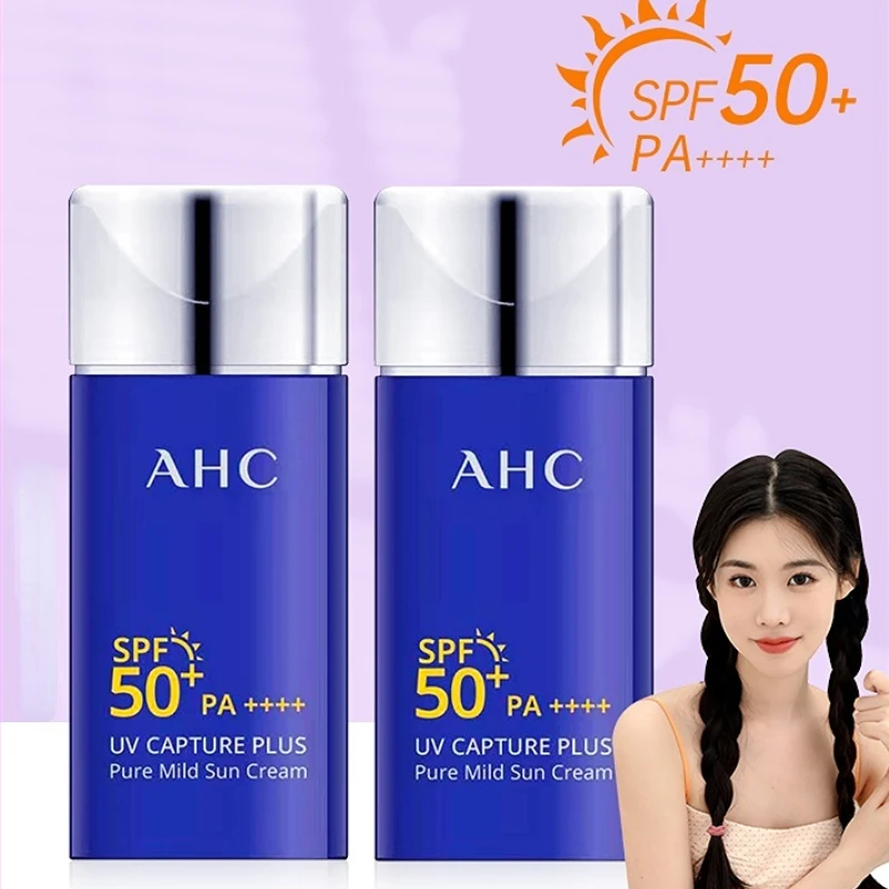 

Korea AHC Sunscreen Waterproof Small Blue Bottle SPF50+ UV Protection Concealer Isolation 3-in-1 Facial Body Care Female