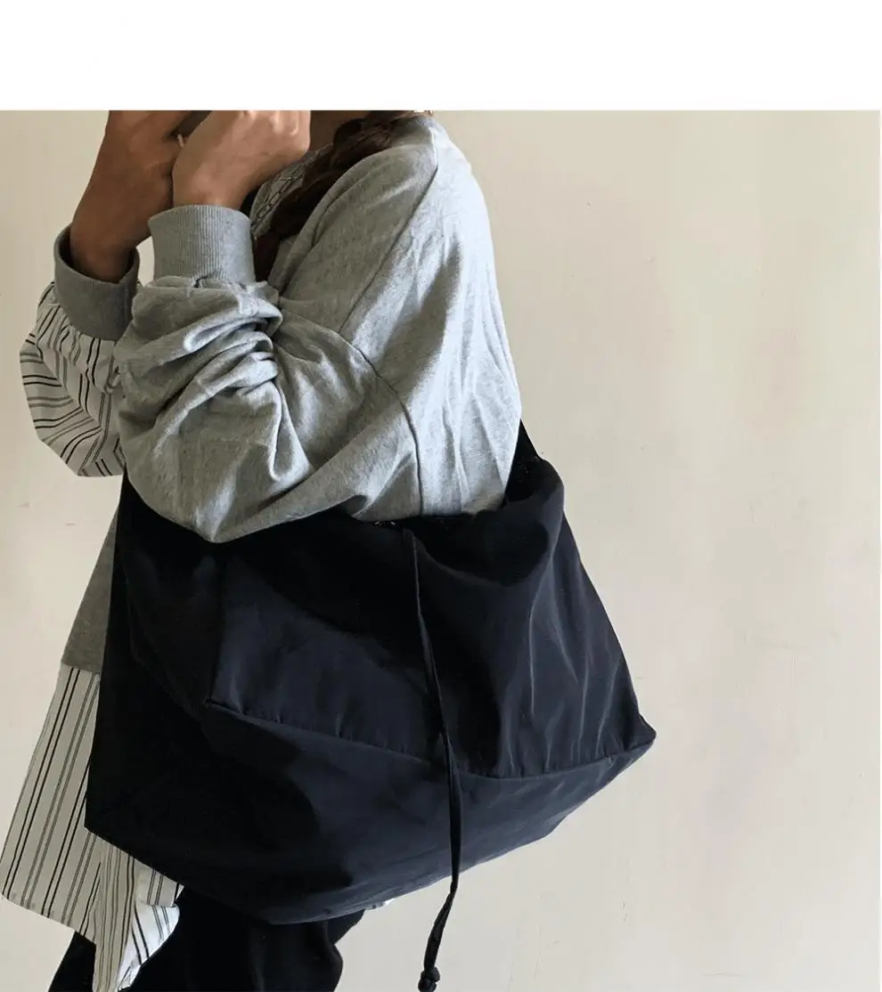 Durable Nylon Crossbody Bags Female Large Capacity Casual Handbag Folds Underarm  2023