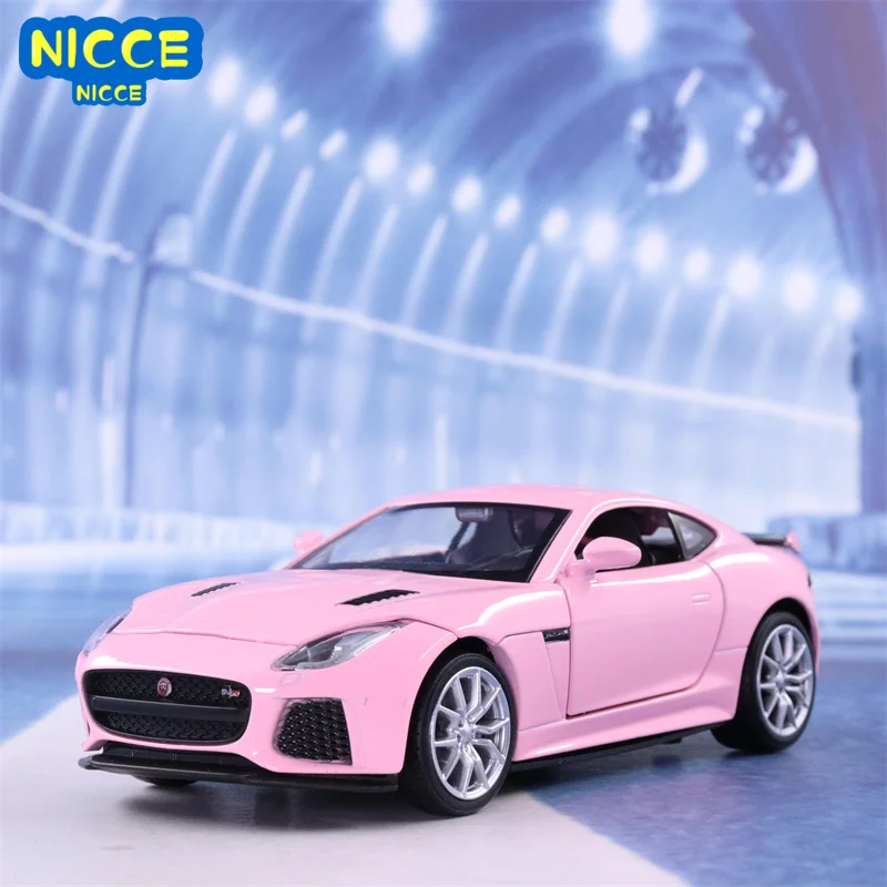 

Модель спортивного автомобиля Nicce 1:32 Jaguar F-type, Игрушечная модель со звуком и светом, литой под давлением игрушечный автомобиль для мальчиков ...